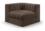 Rummi - Velvet Performance Fabric Upholstered Modular Corner Chair
