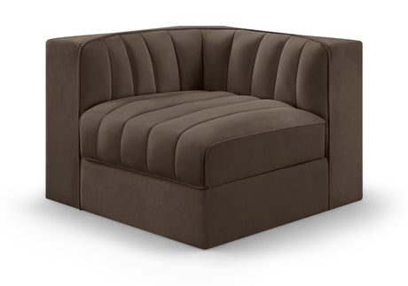 Rummi - Velvet Performance Fabric Upholstered Modular Corner Chair