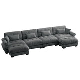 Super Comfort Oversized Modular Sectional Sofa With Movable Ottoman
