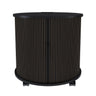 Cylinder Nightstand With Charging Station & Sliding Door