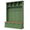Hall Tree With Storage Bench Mudroom Coat Rack With 6 Hooks