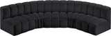 Arc - Faux Leather 5 Piece U-Shaped Modular Sofa