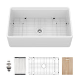 Kitchen Sink Workstation, Single Bowl - White