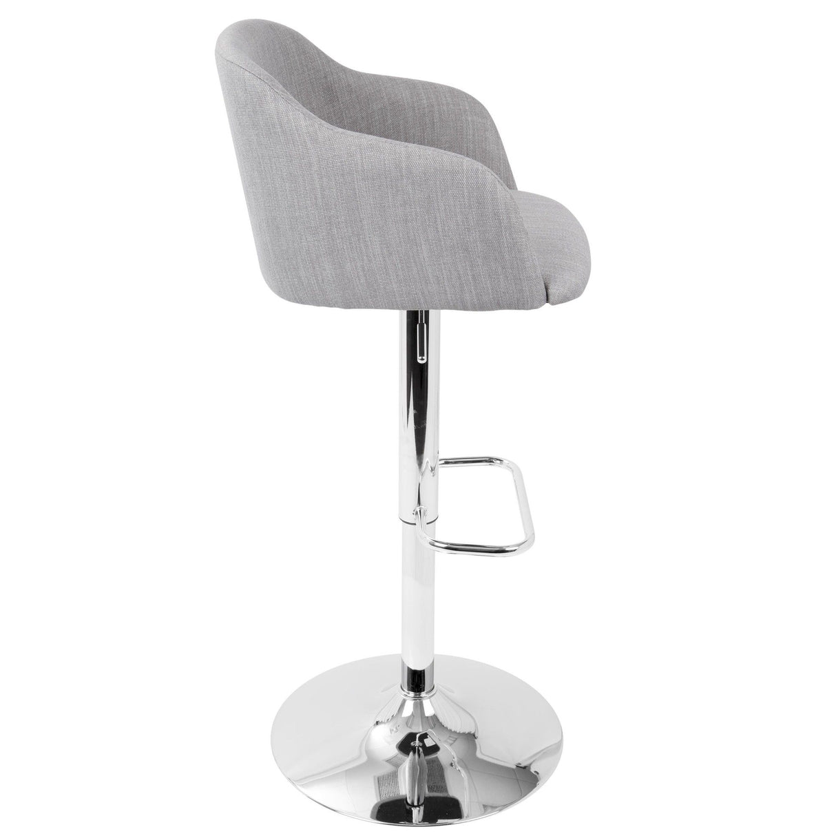 Campania - Adjustable Barstool With Swivel - Light Gray