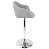 Campania - Adjustable Barstool With Swivel - Light Gray