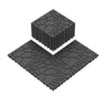Stone Texture Interlocking Patio Deck Tiles, 44 Pieces