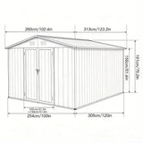 10' x 8' Garden Sheds Outdoor Storage Sheds