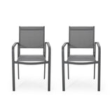 Waterfal - Outdoor Aluminum Dining Chair With Mesh Seat (Set of 2)