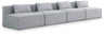 Cube - Linen Modular 4 Seat Armless Sofa