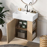 Modern Floating Bathroom Vanity With Ceramic Basin Perfect For Small Bathrooms