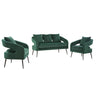 3 Piece Living Room Set, Loveseat & 2 Accent Chairs