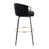 Claire - 30" Fixed-Height Barstool (Set of 2) - Black Base