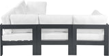 Nizuc - Outdoor Patio 5 Piece Modular Sectional With Gray Frame