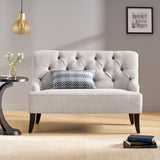 Nicole - French Style Upholstered Loveseat With Tufted Backrest