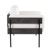 Kari - Accent Chair - White And Dark Gray