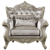 Libertee - Chair With Pillow - Beige Fabric & Champagne