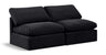 Indulge - Velvet 2 Seat Modular Armless Sofa