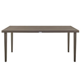 Silvana - Outdoor Aluminum Rectangle Dining Table - Gray