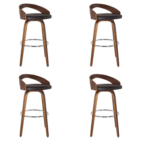 Sonia - 26" Counter Height Swivel Bar Stool - Walnut Wood