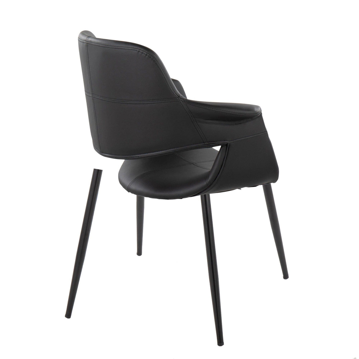 Vintage Flair - Faux Leather Chair (Set of 2) - Black