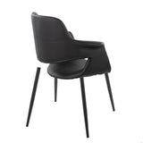 Vintage Flair - Faux Leather Chair (Set of 2) - Black
