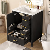 Traditional Bathroom Vanity Set With Soft Close Doors