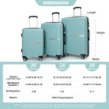 Hardshell Suitcase Double Spinner Wheels Luggage Sets, Lightweight With Tsa Lock, 3 Piece Set