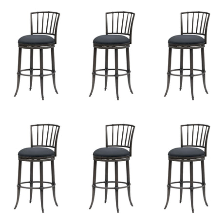 Vince - Commercial Grade Steel Frame Faux Leather Upholstered Swivel Bar Height Barstool
