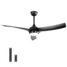 52" Ceiling Fan With 18W LED Light And Remote Control, 3 Blades DC Motor