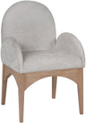 Waldorf - Chenille Dining Arm Chair With Natural Legs