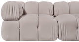 Orin - Velvet Performance Fabric Upholstered 2 Piece Modular Sofa (2 Corner Chairs)