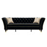 3 Person Sofa With Deep Seat, Tufted Backrest