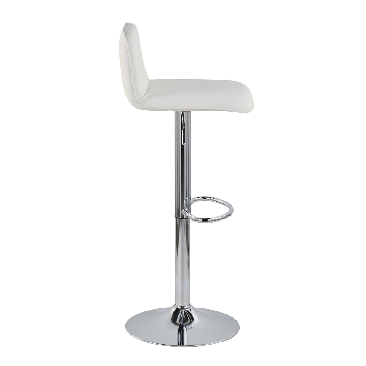 Casper - Contemporary Adjustable Barstool (Set of 2) - Chrome Frame
