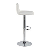Casper - Contemporary Adjustable Barstool (Set of 2) - Chrome Frame