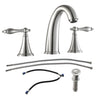 Elegant 2 Handle Widespread Bathroom Faucet With Pop Up Drain And Water Supply Lines