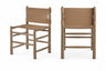 Santos - Vegan Leather Upholstered Dining Chair With Stained Brown Base (Set of 2)