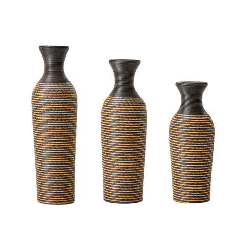 Classic And Neat Floor Vase, High Independent Flower Stand (Set of 3)