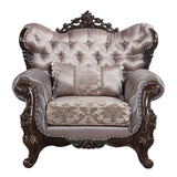 Benbek - Chair With Pillow - Fabric & Antique Oak