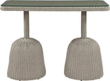 Seacrest - Tempered Glass Top And Wicker Outdoor Patio Bar Height Table