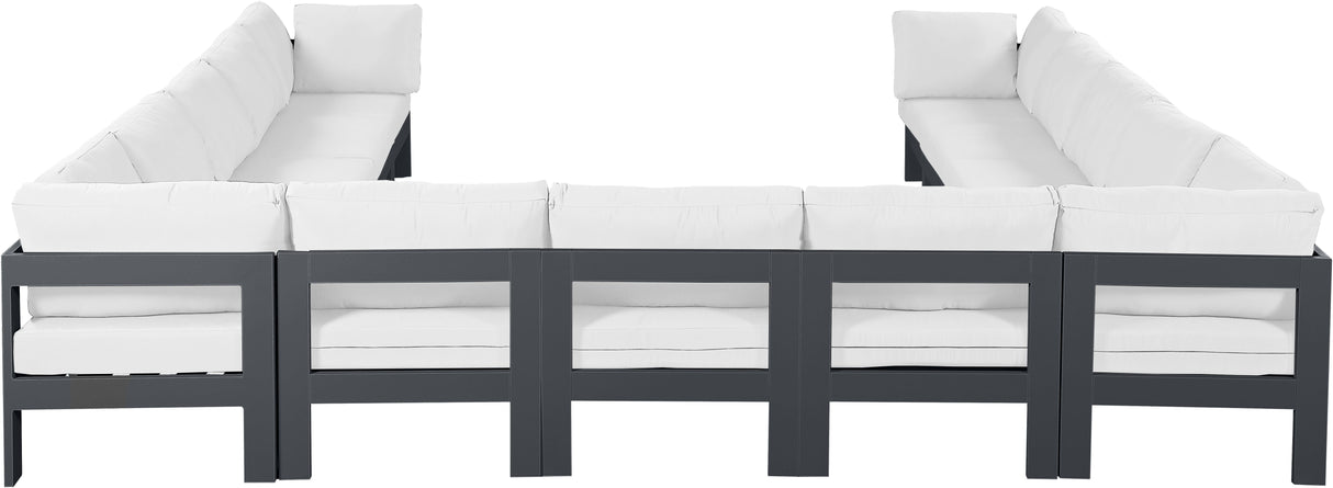 Nizuc - Outdoor Patio 13 Piece Modular Sectional With Gray Frame