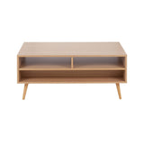 Astro - Coffee Table - Natural And White Wood