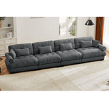 Super Comfort Oversized Modular Velvet Sectional Sofa, Deep Seat Convertible L Shaped Couch