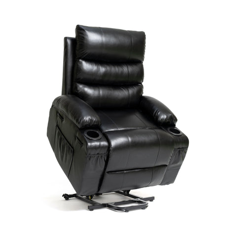 Large Size Electric Power Lift Recliner Chair Sofa With 8 Point Vibration Massage And Lumbar Heat