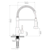 Kitchen Faucet With Pull Down Spray Head - Brushed Nickel