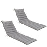 2 Piece Outdoor Chaise Lounge Chair Cushion Set