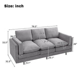 3 Seater Sofa With Dual Layer Seat Cushions