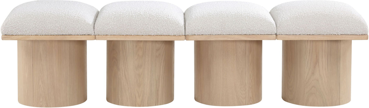 Pavilion - 4 Piece Modular Bench With Natural Base