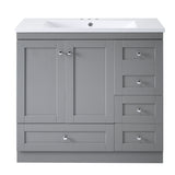 Shaker Free Standing Bathroom Vanity Cabinet With Sink, Soft Close Drawers, Soft Close Doors