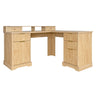 Fluted L-Shaped Desk With Charging Station & Storage Cabinet