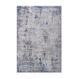 Marfi - 6' X 9' Abstract Area Rug - Silver / Blue